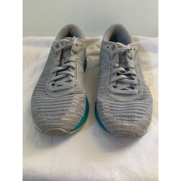Asics Women's Dynaflyte 2 Womens Size 7.5 Running Shoe Gray Teal FlyteFoam - Picture 3 of 13